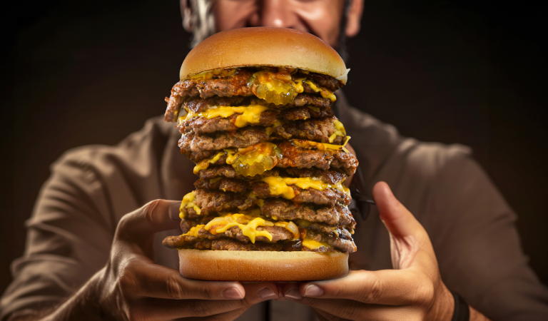 Are you ready to take on the colossal 10 patty burger challenge with MIS Joint?